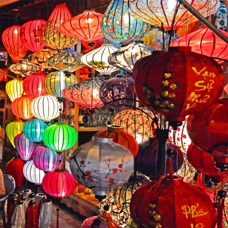 Rote Lampions von Vietnam