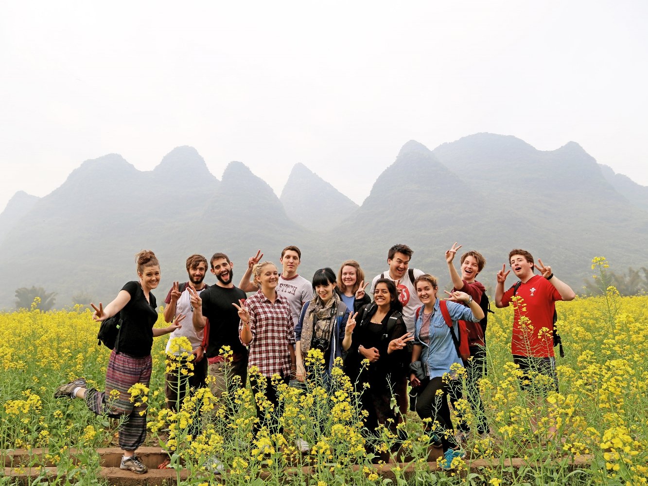 Backpacker Gruppe