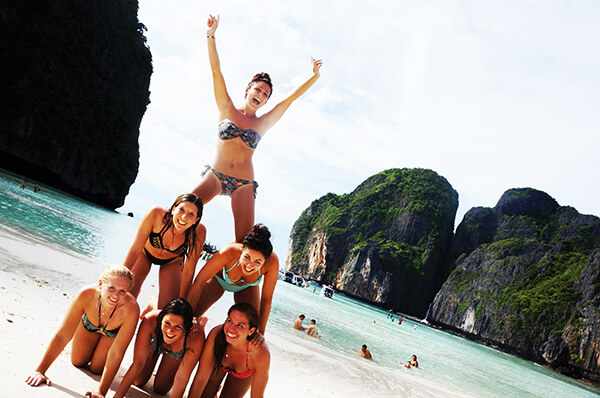 Gruppenbild bei Maya Bay
